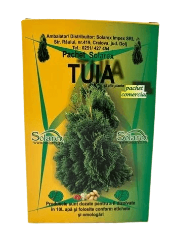 Pachet tratament Tuia si plante ornamentale Solarex pentru uscare si paianjeni