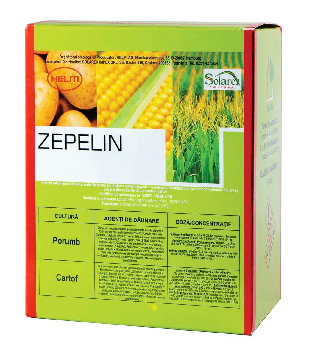 Pachet Erbicid Zepelin (Rimsulfuron) + Adjuvant Solvant - Pentru Porum ...