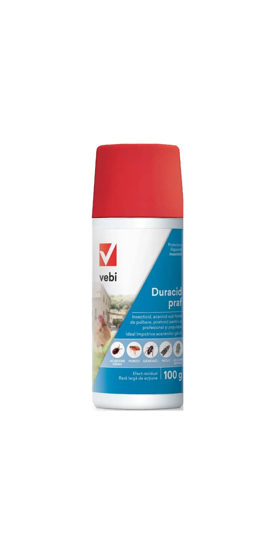 Insecticid acarieni gaini Duracid praf, Vebi tub 100 gr