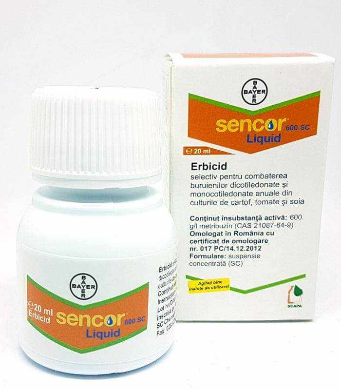 Erbicid Sencor Liquid 600 SC 20ml - Pentru cartofi, tomate și soia