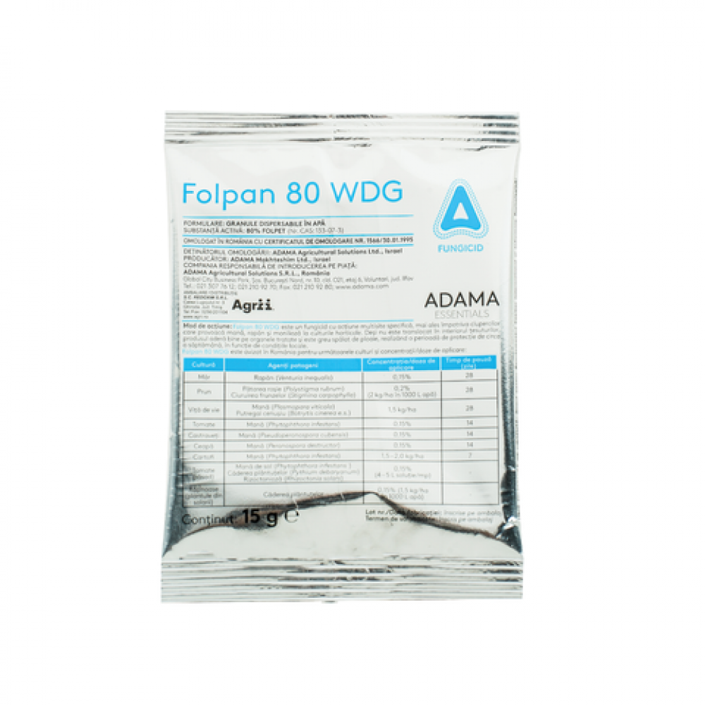 FUNGICID Folpan 80 WDG fungicid cu actiune multi-site specifica mai ales impotriva ciuperciloR