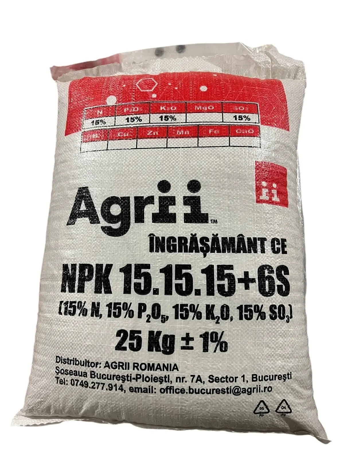 Ingrasamant complex NPK 15+15+15 sac 25 KG