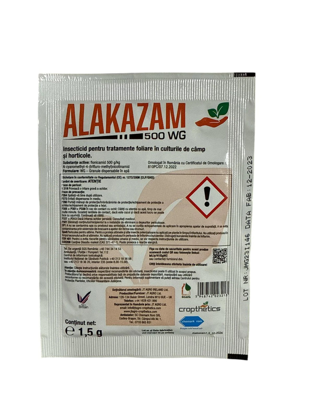 INSECTICID ALKAZAM 500WG Insecticid combaterea afidelor