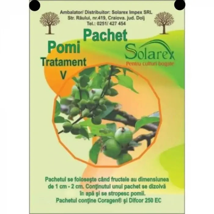 Pachet V Tratament Pomi Solarex cu Coragen si Difcor pentru 50L apa