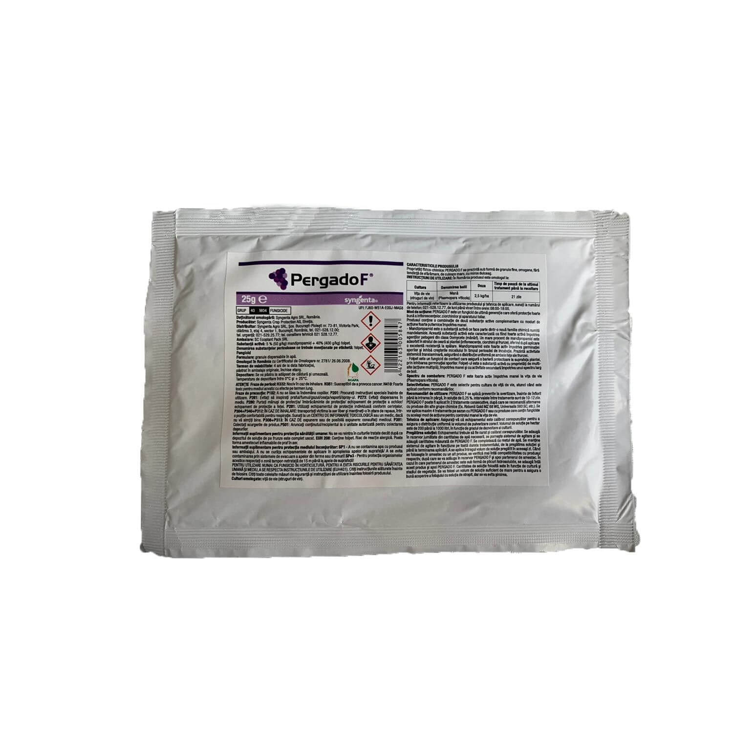 Fungicid Pergado F Syngenta pentru mana la vita de vie protectie ciorchini