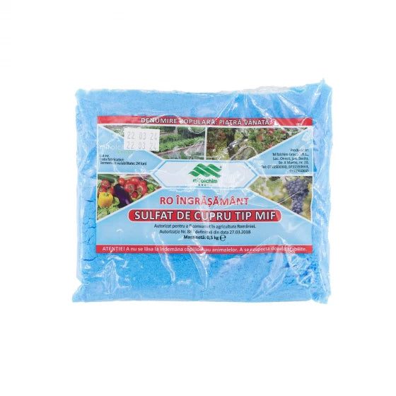 Sulfat de Cupru (piatra vanata)  - 0.5KG