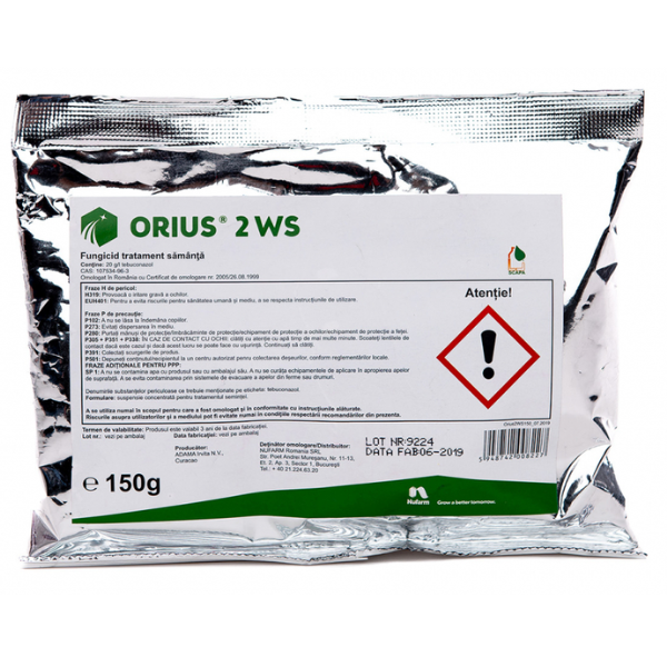 Fungicid Orius 2 WS tratament samanta cereale grau orz
