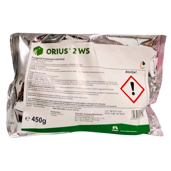 Fungicid Orius 2 WS - Tratament sămânță cereale (Tebuconazol 2%)